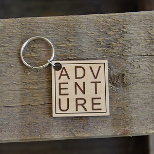 Adventure Keychain Outdoor Lover Keychain Laser Engraved | Etsy