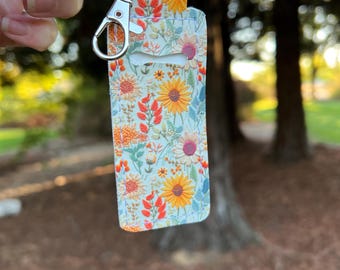 Sunflower Floral Lip Balm Keychain