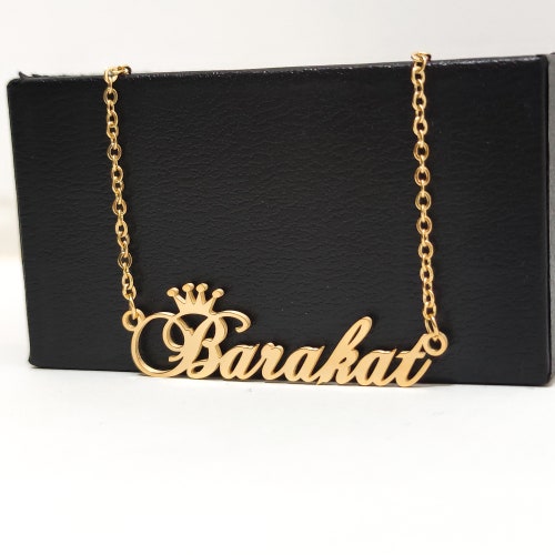 Crown Name Necklace Personalized 