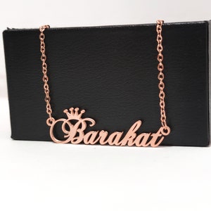 Crown Name Necklace Personalized 