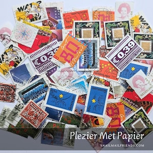 Sellos postales antiguos holandeses / Artículos efímeros artesanales coleccionables