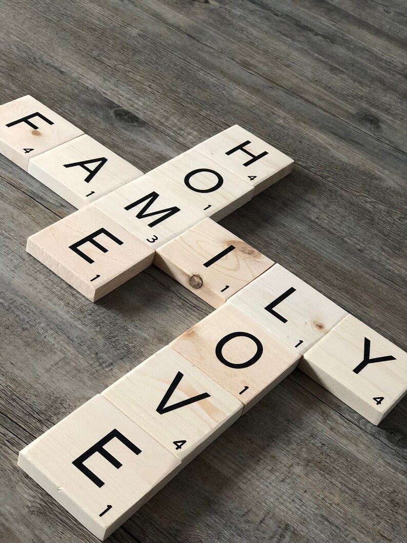 Custom Scrabble Tile Wall Art Etsy