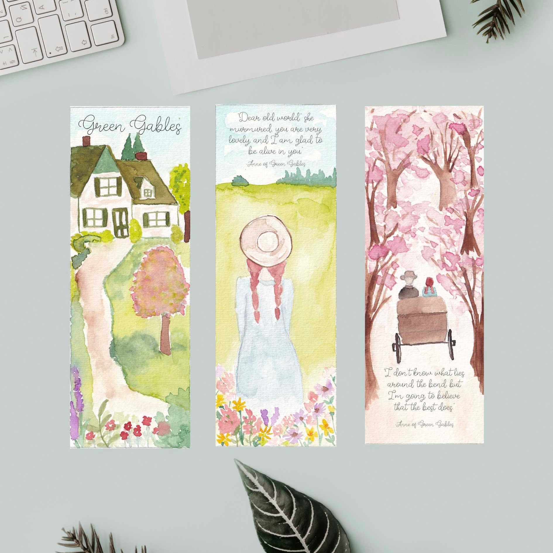 Anne of Green Gables Bookmarks, Anne of Green Gables Watercolor ...
