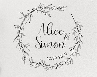 custom wedding stamp etsy