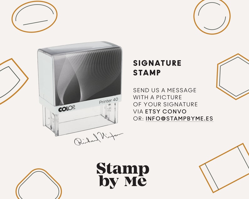 SIGNATURE STAMP, Self Inking Name Stamp, Calligraphy Stamp, Cursive Name Stamp, Name Stamp, Calligraphy Stamp image 4