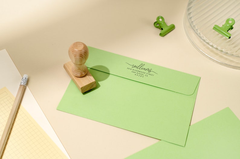 Custom Wood Handle Address Stamp