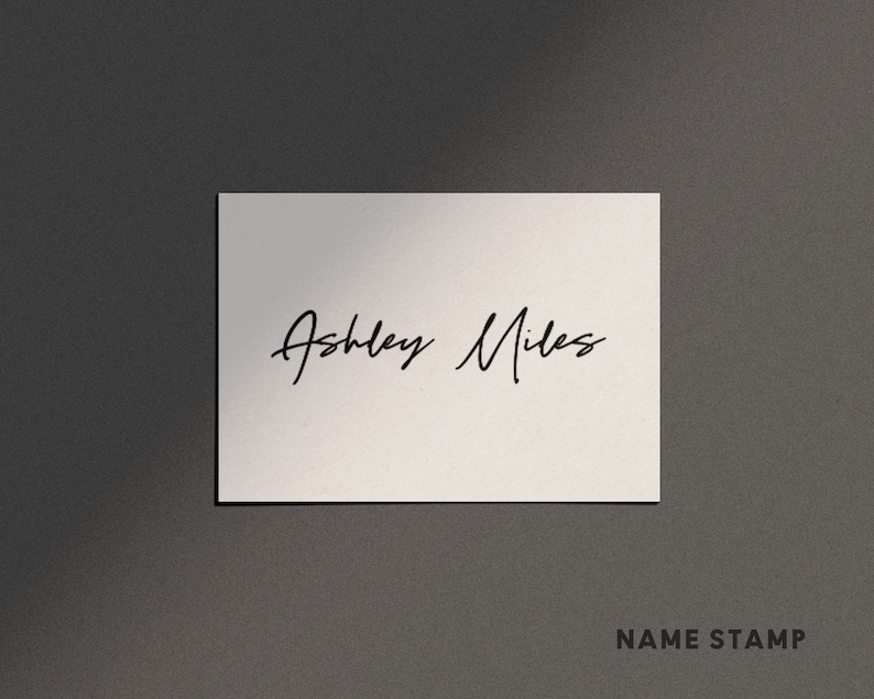 SIGNATURE STAMP, Self Inking Name Stamp, Calligraphy Stamp, Cursive Name Stamp, Name Stamp, Calligraphy Stamp image 6