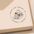 BOOK STAMP | Custom library Stamp | Embosser Stamp | From the Library of Stamp | Book Lover | Personalized Stamp | Book EMBOSSER product logo