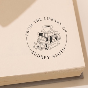 TIMBRE DE LIVRE | Tampon de bibliothèque personnalisé | Tampon pour embosseuse | De la bibliothèque de timbres | Amoureux des livres | Tampon personnalisé | Réserver EMBOSSER