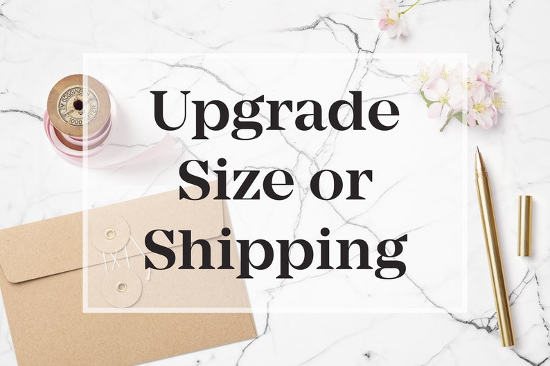 Upgrade the shipping of your order or the size of your stamp image 1