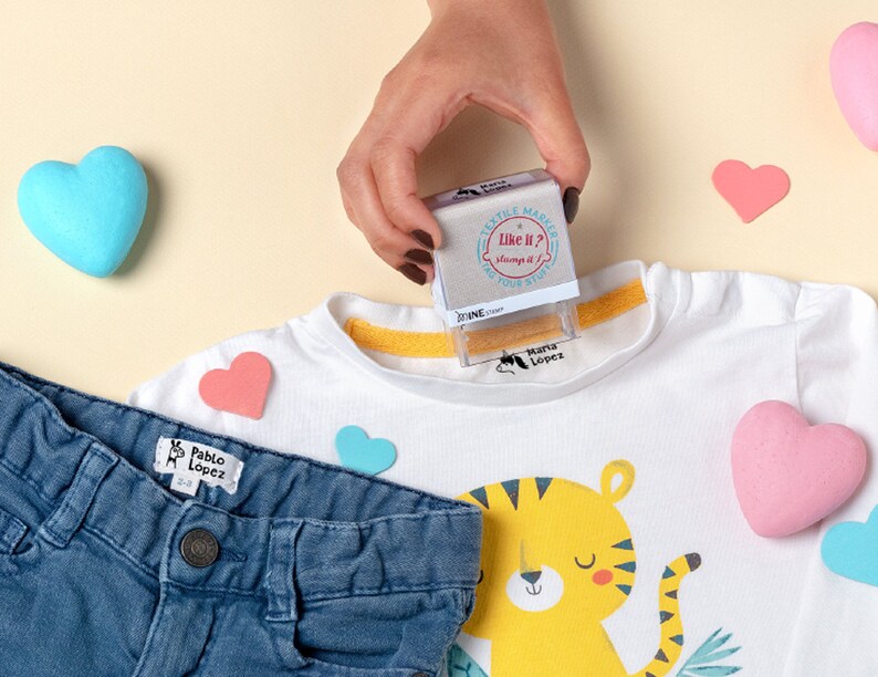 CLOTHING STAMP Custom NAME Stamp Camp Stamp Fabric Stamp Etsy