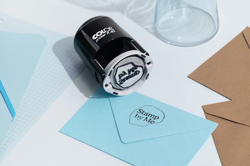 BUSINESS LOGO STAMP from your design or logo Self Inking or Wood Stamp Company Logo Stamp Marketing Rubber Stamp Business Stamp zdjęcie 7