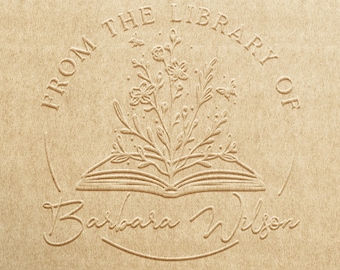 Personalized Book Embosser | Custom Book Stamp | Library Stamp & Embosser | Ex Libris | From the Library of | Book Lover Gift
