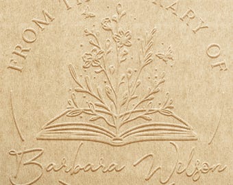 TIMBRO A RILIEVO PER LIBRI personalizzato / Timbro per biblioteca personalizzato / Scegli tra 5 design / Timbro a rilievo, in legno o autoinchiostrante / Regalo ideale per gli amanti dei libri