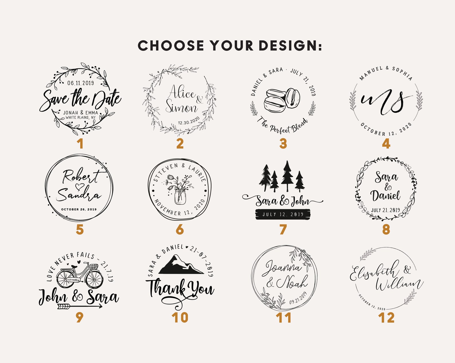 CUSTOM WEDDING STAMP Wedding Stamp Personalized Wedding Etsy