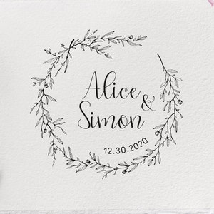 CUSTOM WEDDING STAMP, Wedding Stamp, Personalized Wedding Stamp, Invitation Stamp, Wedding Favor Stamp, Favor Stamp, Custom Favor Stamp image 1