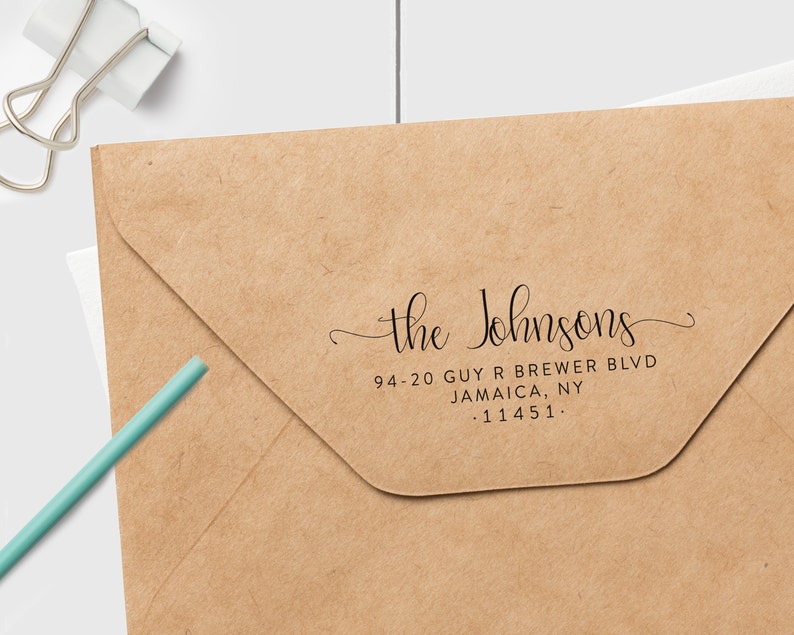 RETURN ADDRESS STAMP Custom Return Address Stamp Self Ink Etsy