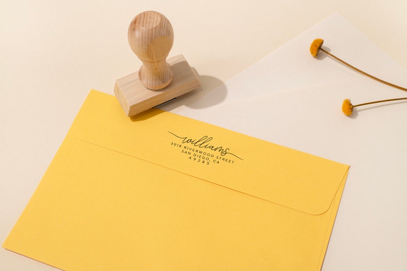 Custom Wood Handle Address Stamp