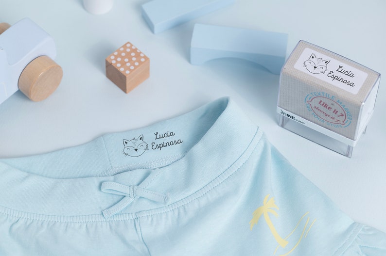 NAME STAMP for clothing | CLOTHING Stamp | Custom Name Stamp | Fabric Stamp | Clothing markers | Textile Stamp | Daycare Stamp | Name Stamp image 9