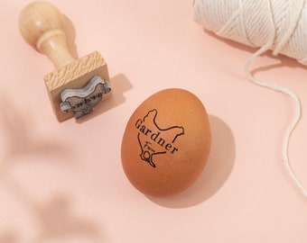  Egg Stamp, Wooden, Egg Stamps for Fresh Eggs, Custom Egg Stamp,  Create Unique Eggs with Personalized Egg Stamp, Duck Egg Stamp, Rustic Hole  & Twine or Sleek Plain Handle Options Available 