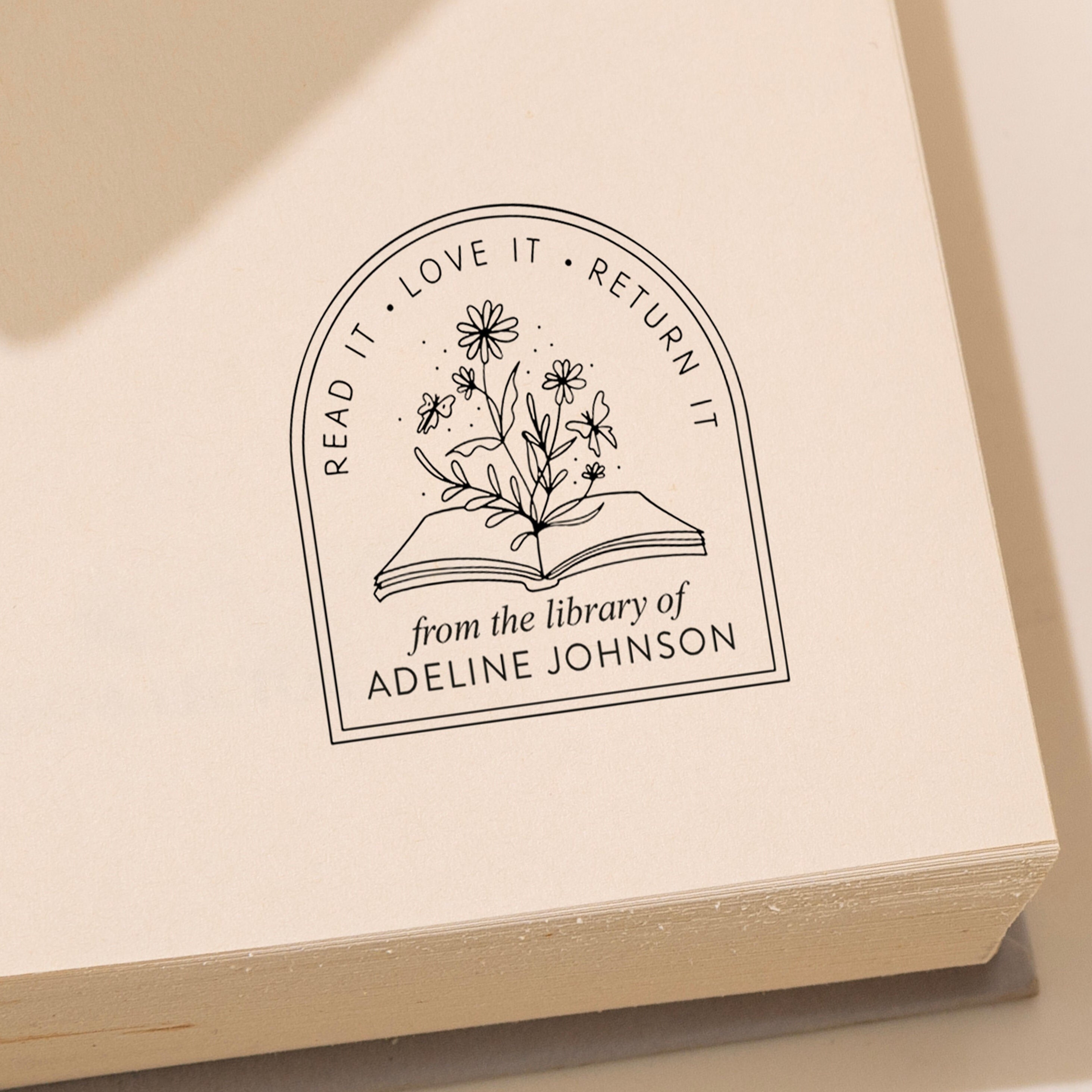 Custom Book Embosser From the Library of Personalized Book Stamp
