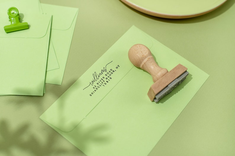 Custom Wood Handle Address Stamp