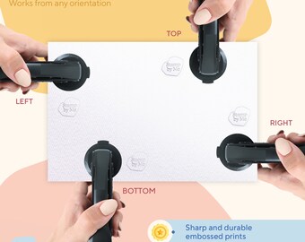 GBVllexuii Sello Personalizado De Libro En Relieve Personalizado, Sello De Biblioteca, Sello De Texto, Logotipo, Tarjetas De Visita, Cuaderno De Papel, 4 Colores Disponibles