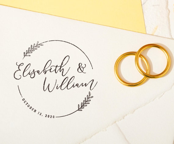 Custom Rubber Stamp for Wedding Tag - [Wedding Label] DIY Wedding  Invitation