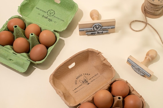Egg CARTON STAMP, Egg Cartons, Egg Carton, Chicken Egg Stamp