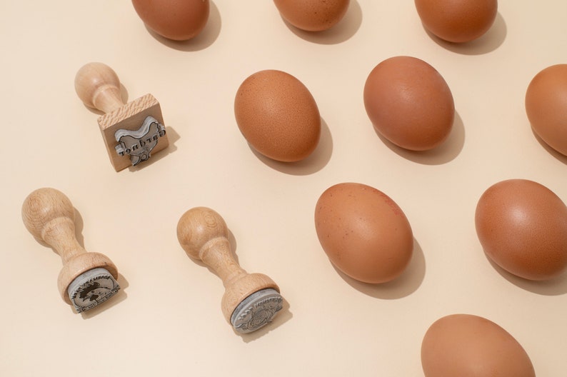 EGG STAMP, Chicken EGG Stamp, Egg Stamps, Custom Egg Stamp, Egg Labels, Mini Egg Stamp, Farm Stamp, Eggs Stamp, Fresh Egg Stamp image 9