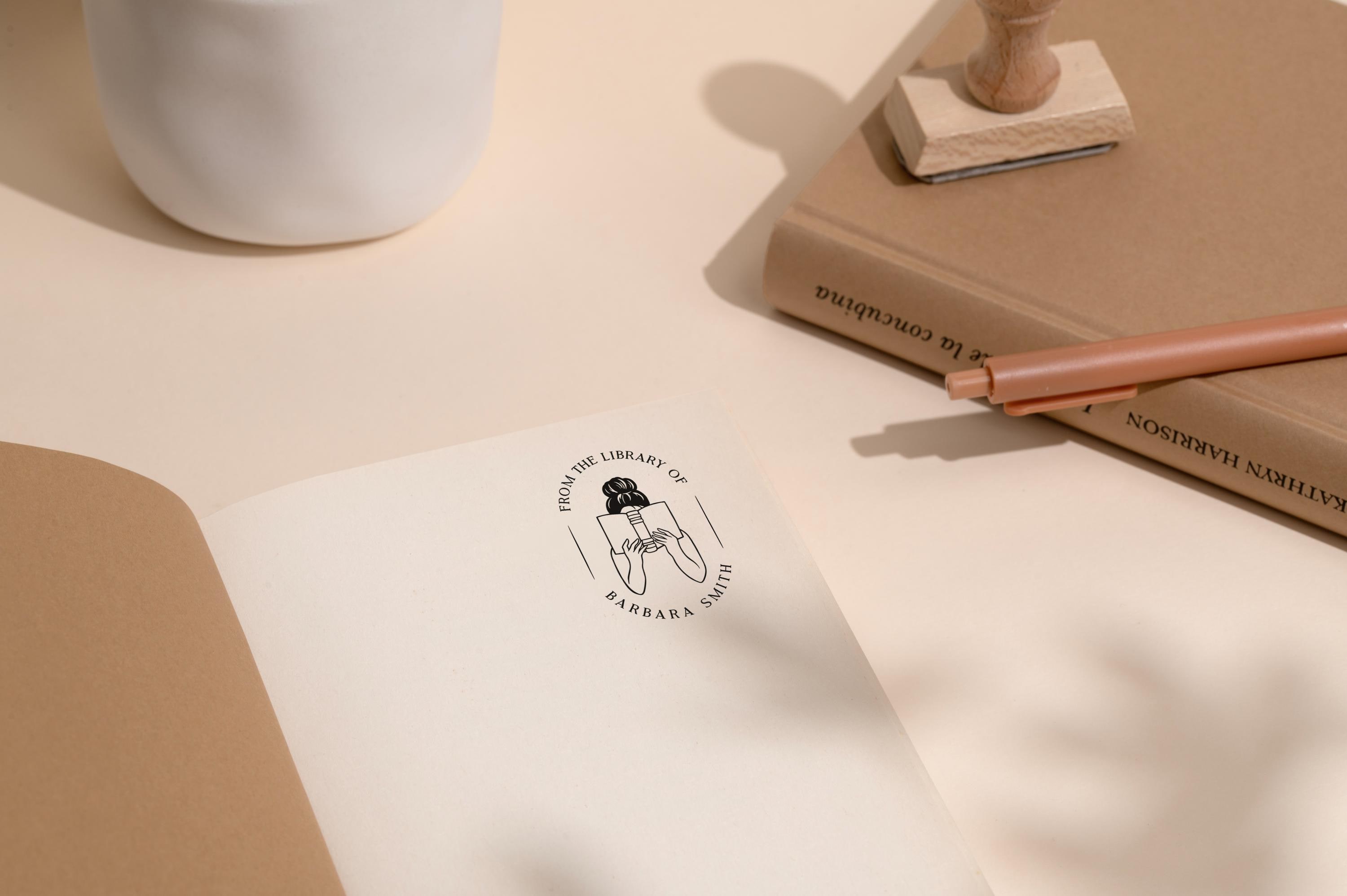 Custom BOOK EMBOSSER STAMP | Personalized Library Stamp | Choose from 12 Designs | Embosser, Wood, Self Inking | Ideal Gift for Book Lovers