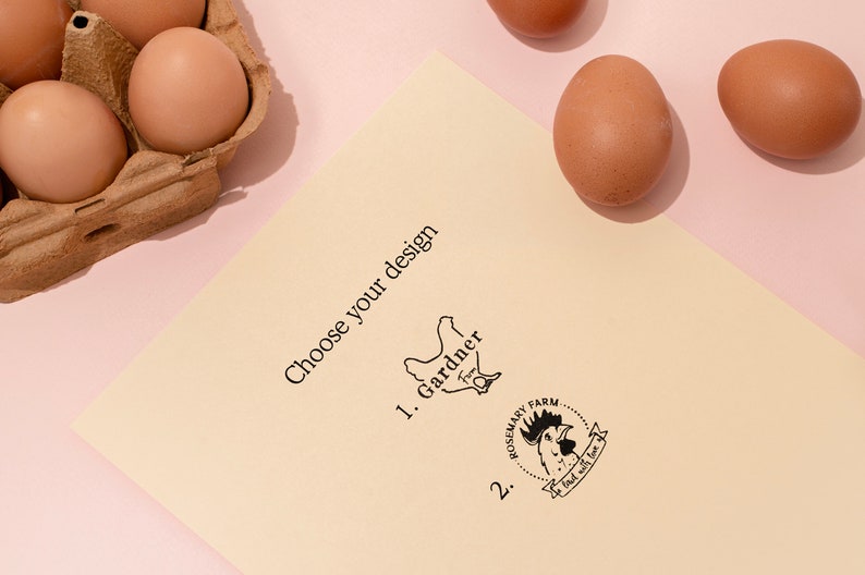 You can choose one of our 2 exclusive designs, they are specifically designed to work perfectly on eggs.