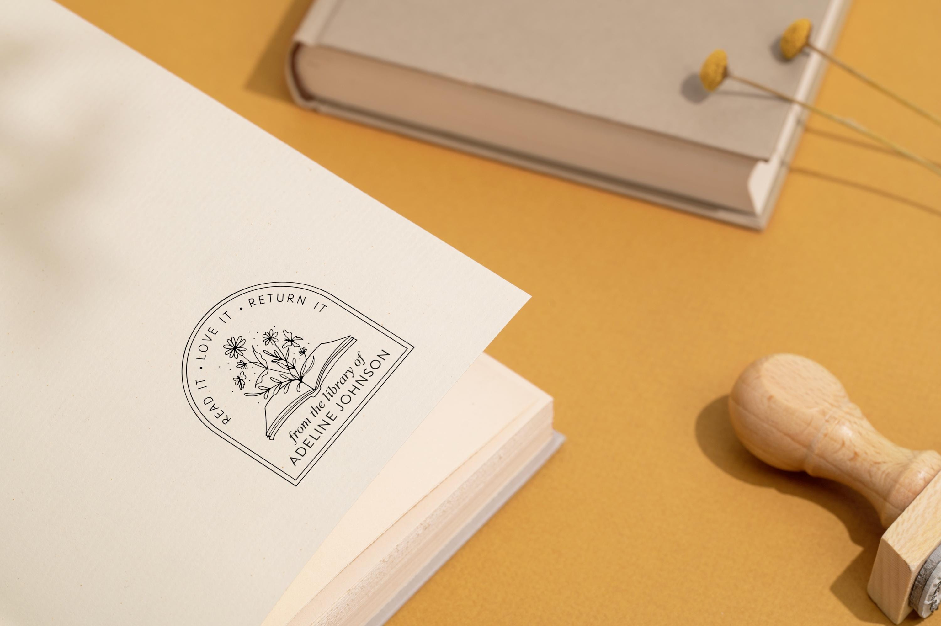 Custom BOOK EMBOSSER STAMP | Personalized Library Stamp | Choose from 5 Designs | Embosser, Wood or Self Inking | Ideal Gift for Book Lovers