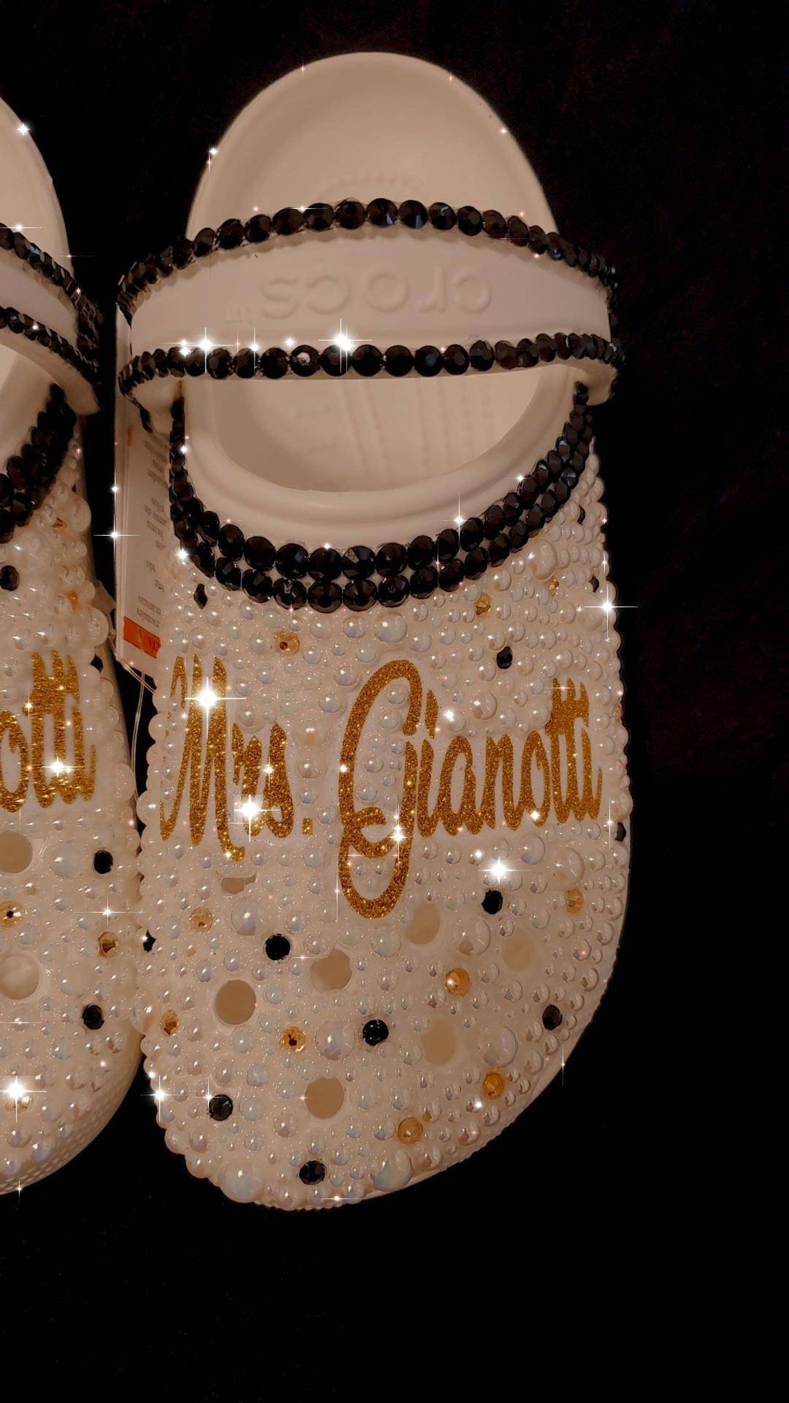 sequin crocs wedding