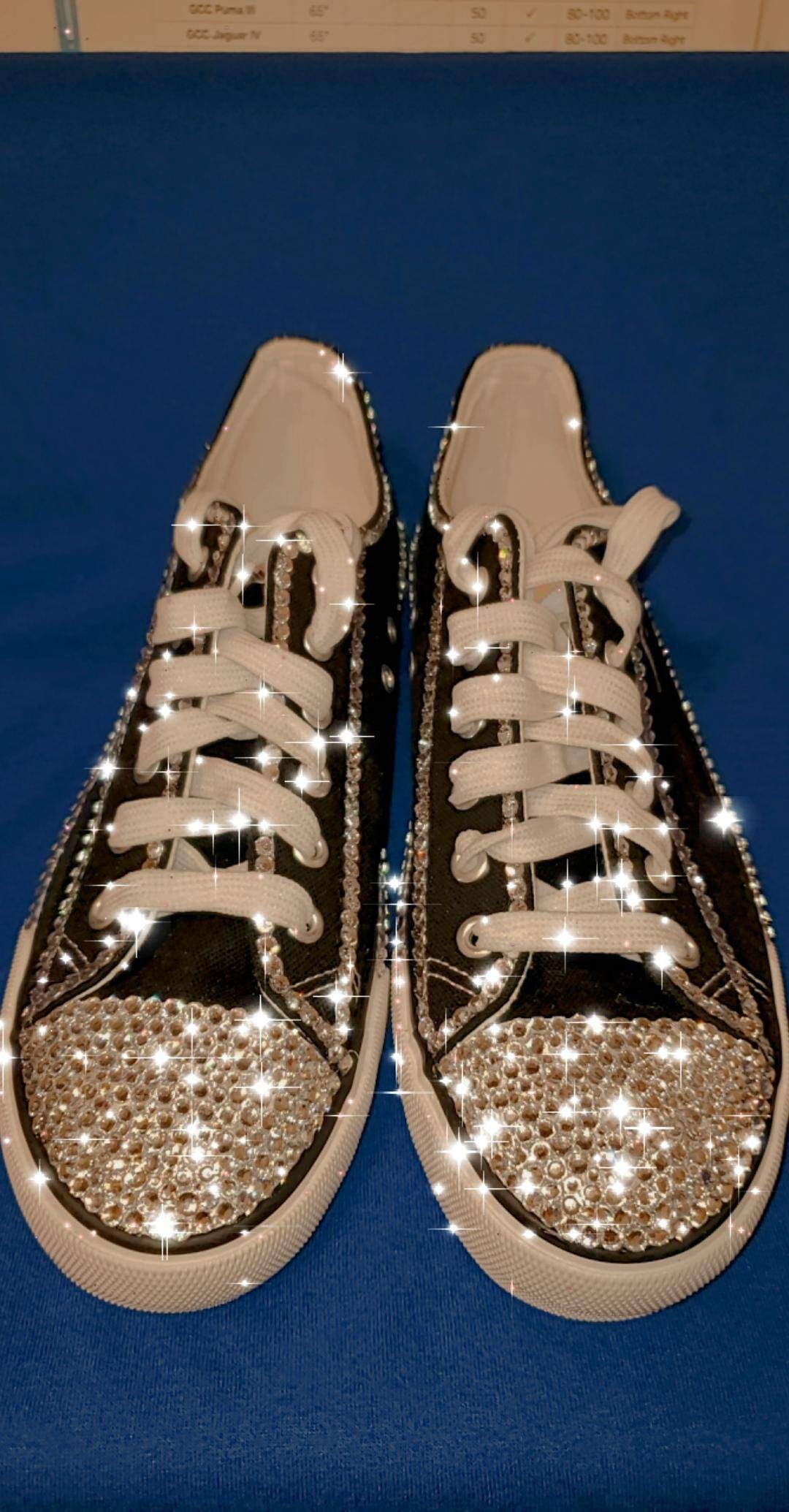 Adult Tennis Shoes with Rhinestones Bling Etsy