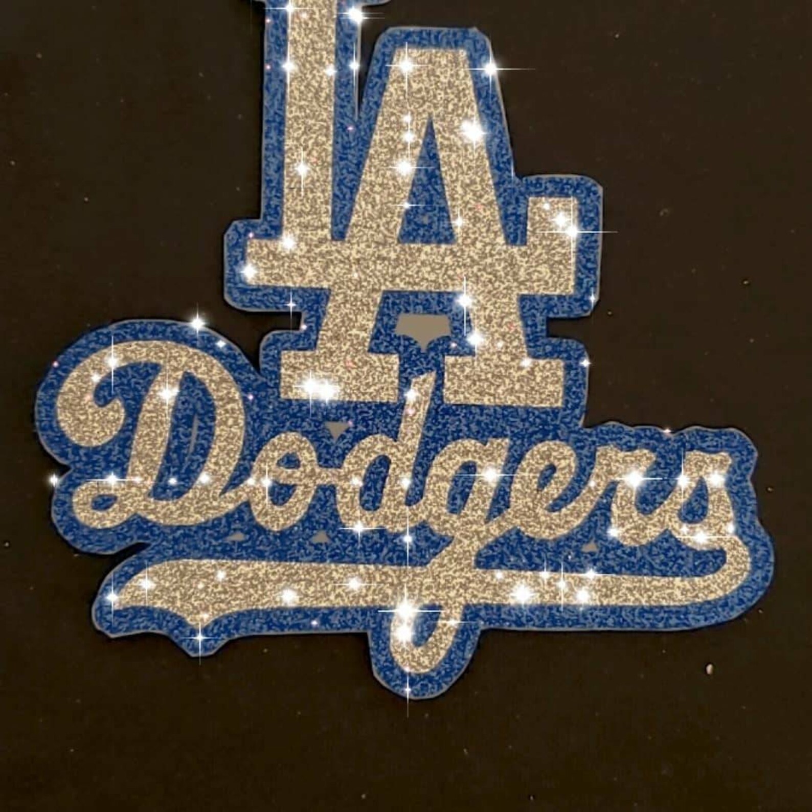 DODGERS Decal Sticker Glittery Etsy