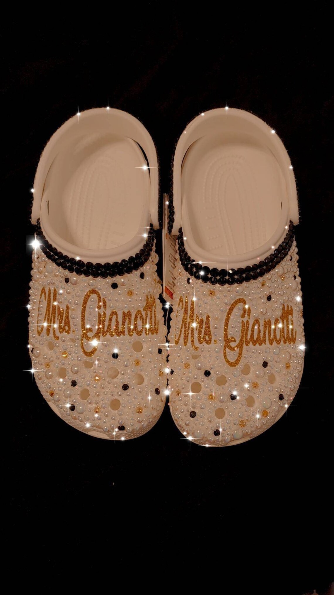 white wedding crocs
