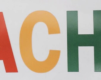 TEACHER - Multi Color Decal Sticker