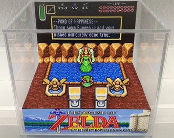 Zelda A Link to the Past - Pond of Hapiness Cube Diorama