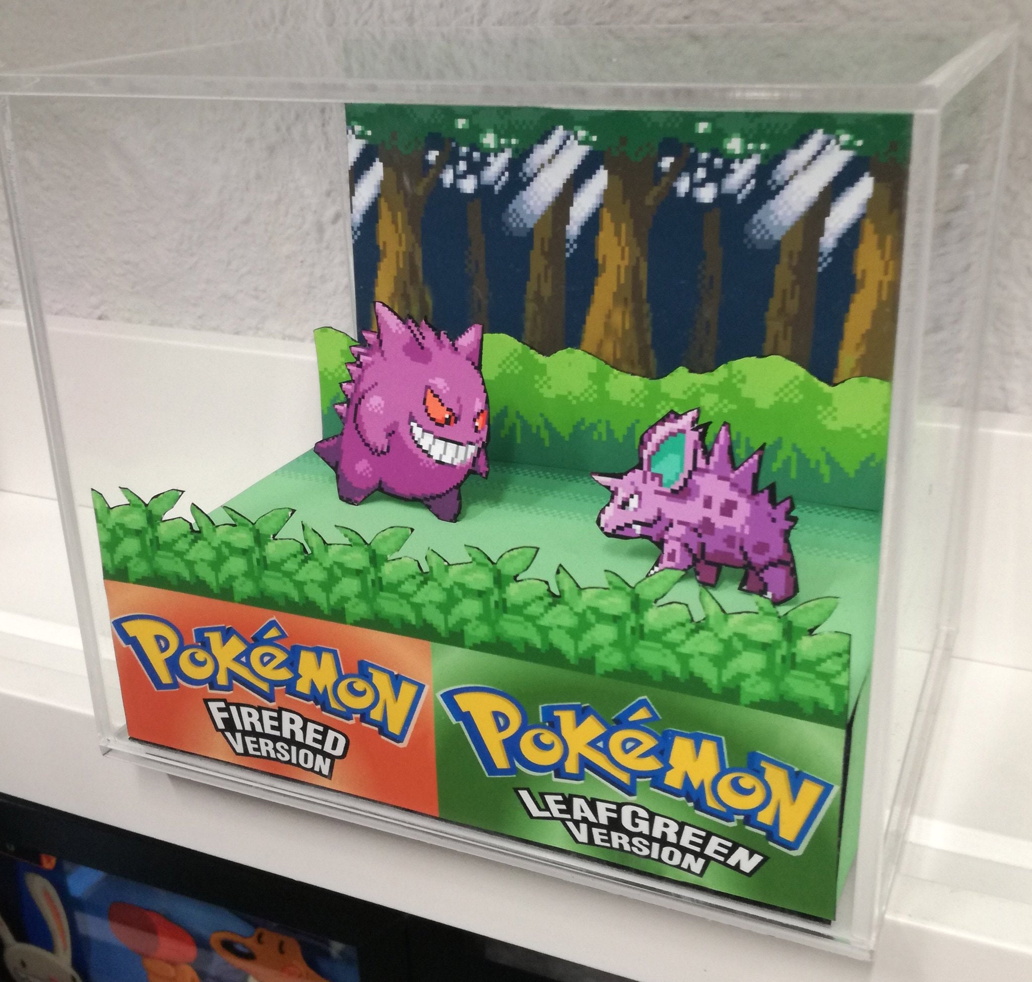 Pokemon Firered - GeekRama diorama em cubo