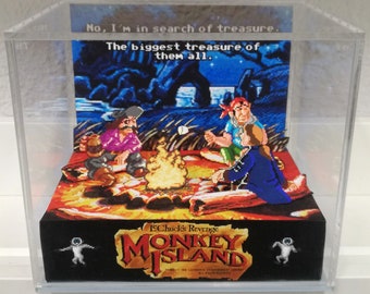 Monkey Island 2 Campfire Cube Diorama