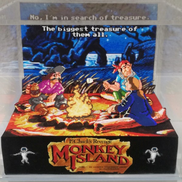 Diorama del cubo de fogata de Monkey Island 2