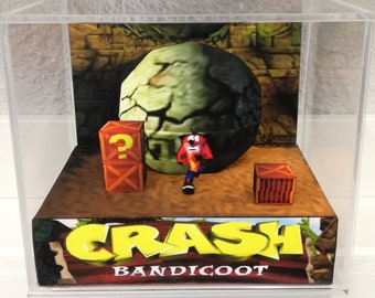 Diorama del cubo de Crash Bandicoot