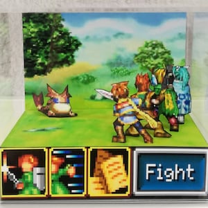 Golden Sun Cube Diorama