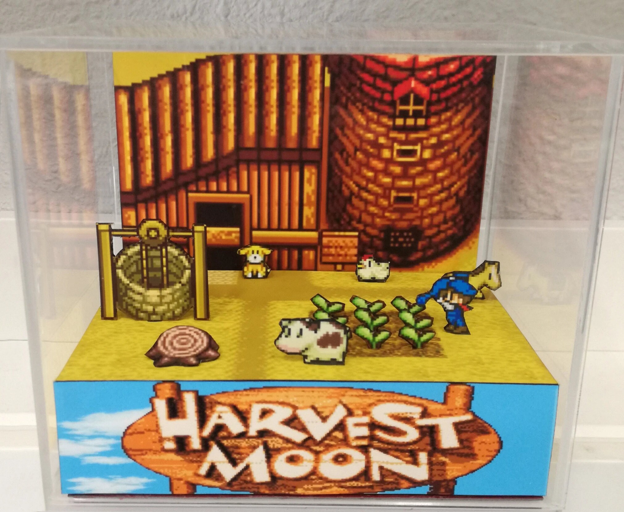 Harvest Moon Cube Diorama - Etsy Norway