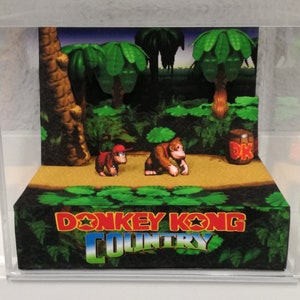 Diorama de 1 cubo de Donkey Kong Country