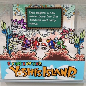 Yoshis Island Introducción Cubo Diorama