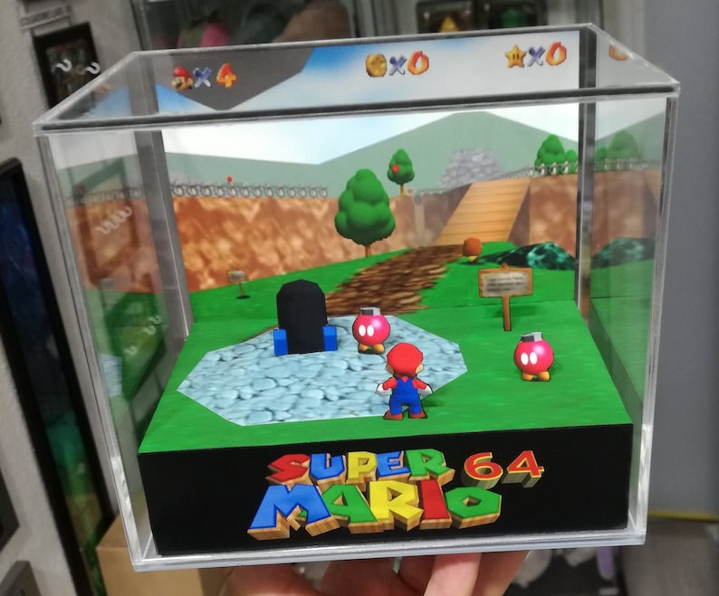 Super Mario 64 Würfel Diorama Etsy.de