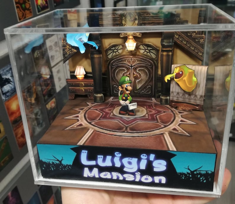 Luigis Mansion Cube Diorama Etsy