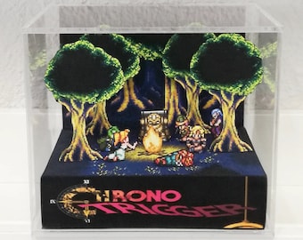 Chrono Trigger Fogata Cubo Diorama